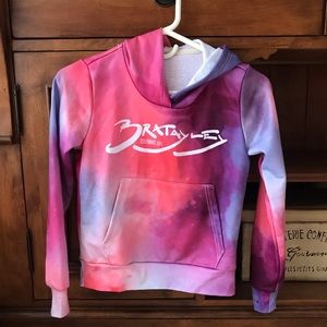 Bratayley Merch NWOT sweatshirt watercolor Tie Dye